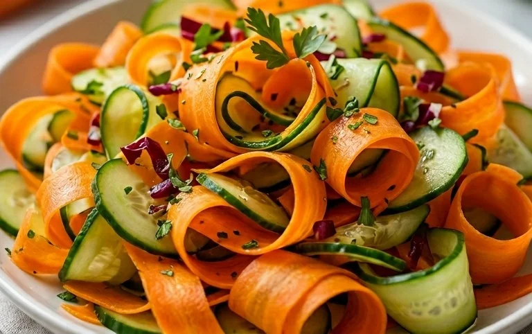 Carrot and Cucumber Ribbon Salad