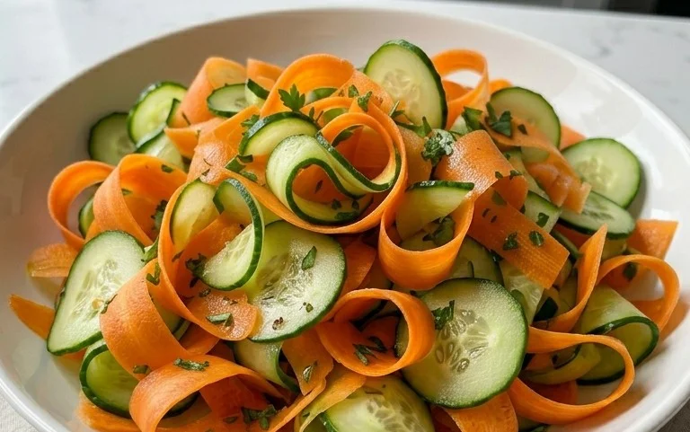 Carrot and Cucumber Ribbon Salad