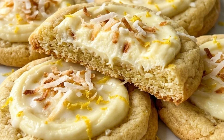 Lemon Coconut Cheesecake Cookies