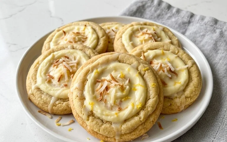 Lemon Coconut Cheesecake Cookies