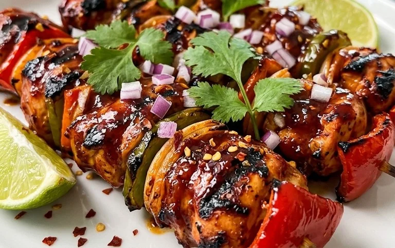 Mexican Barbecue Chicken Skewers
