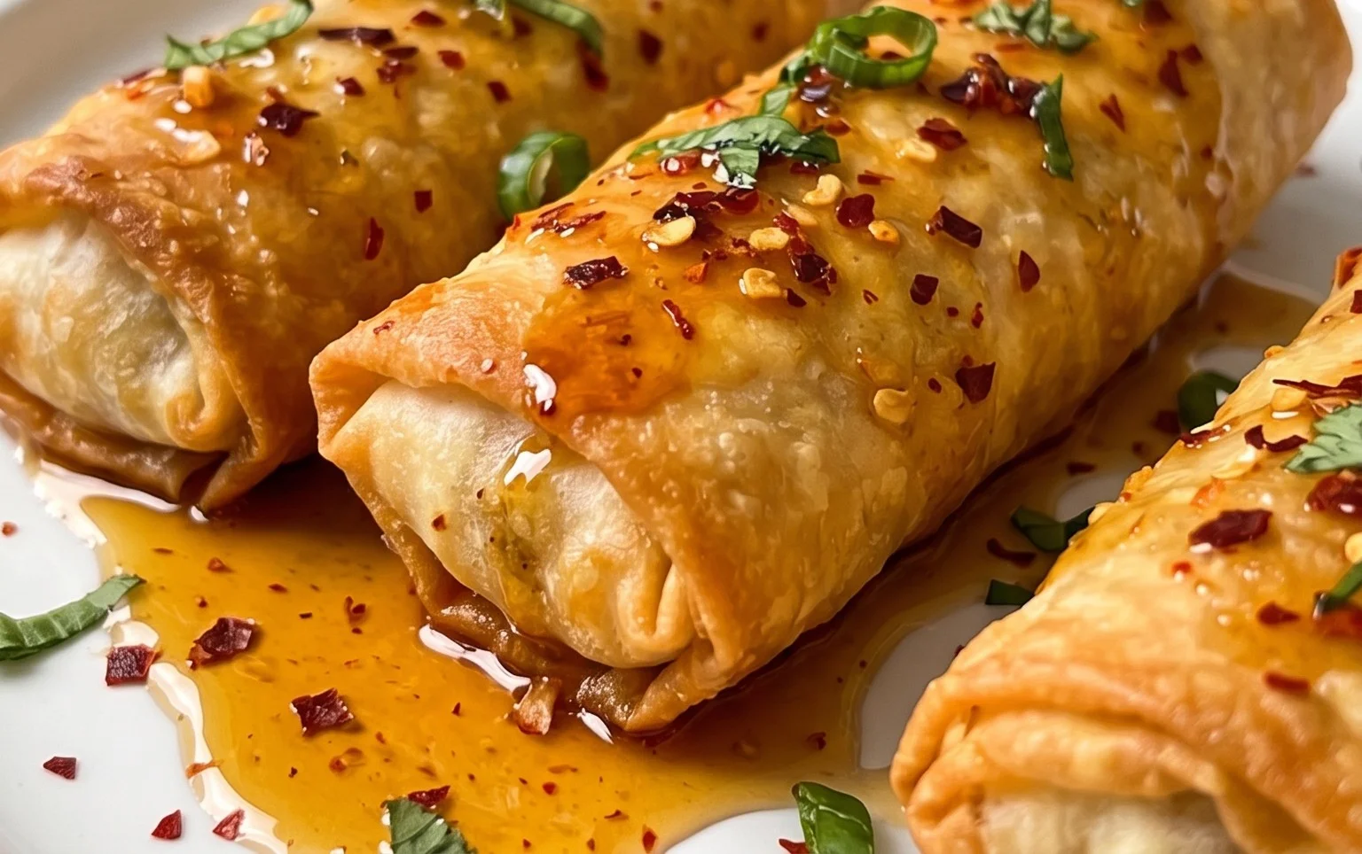 Indulgent Oven Fried Feta Rolls with Chili Honey Magic