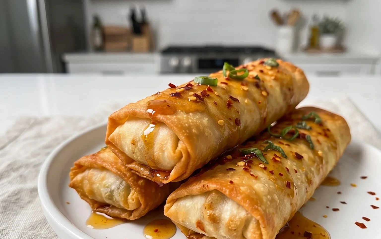 Indulgent Oven Fried Feta Rolls with Chili Honey Magic