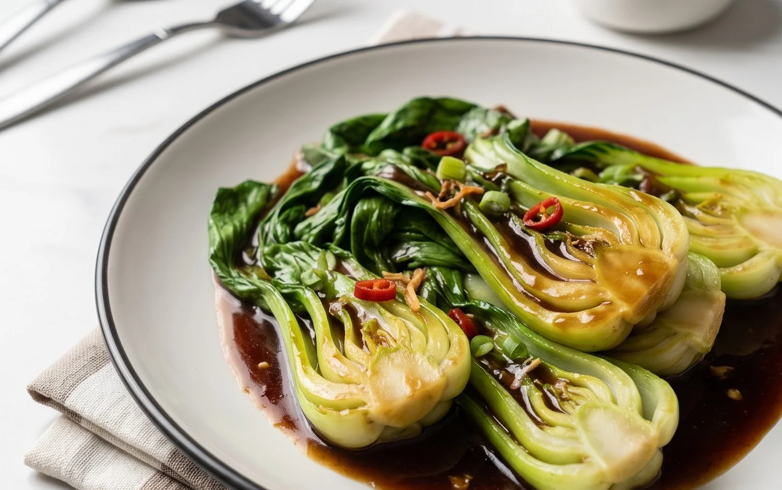 Bok Choy with Oyster Sauce