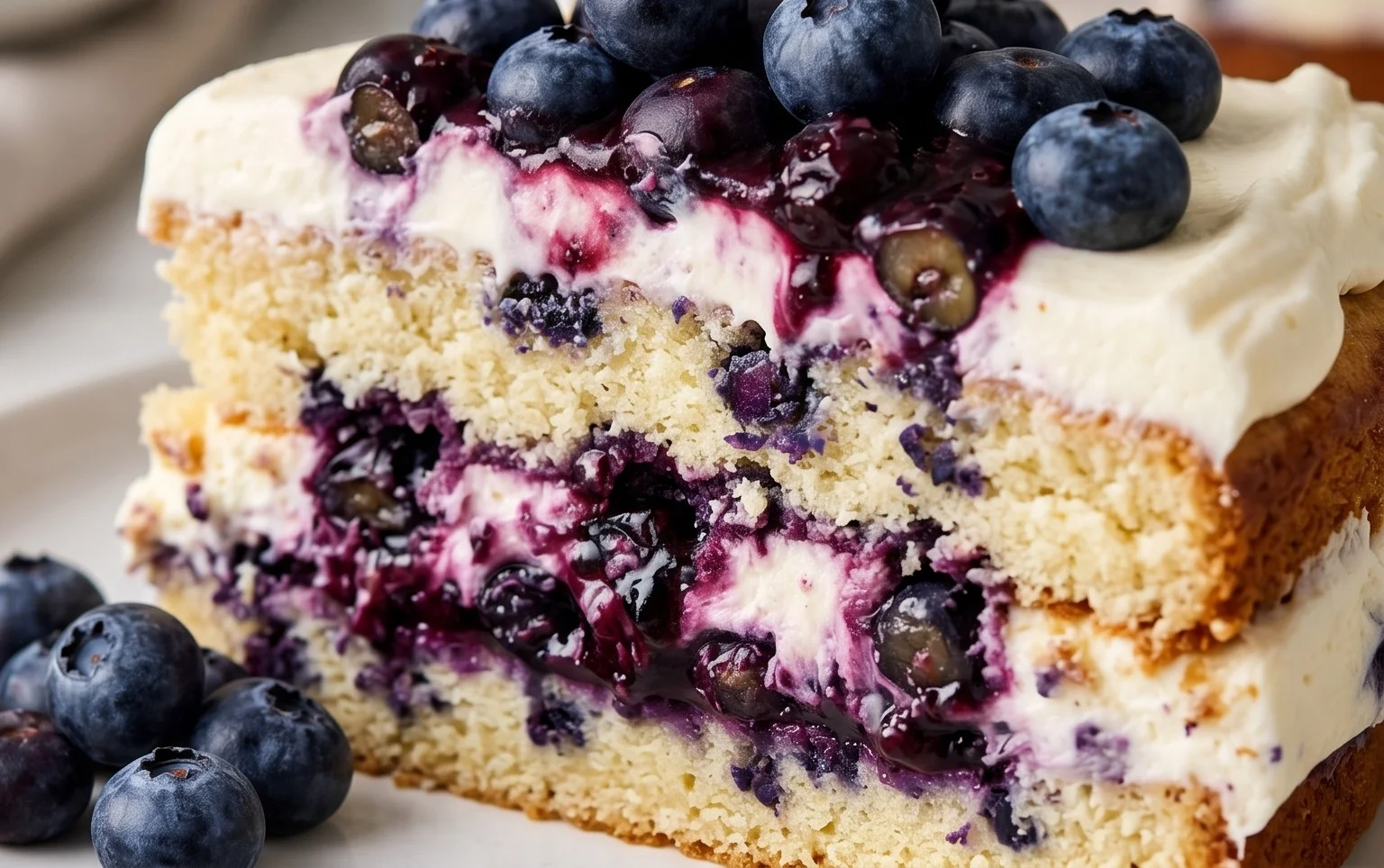 Nova Scotia Blueberry Cream Cake