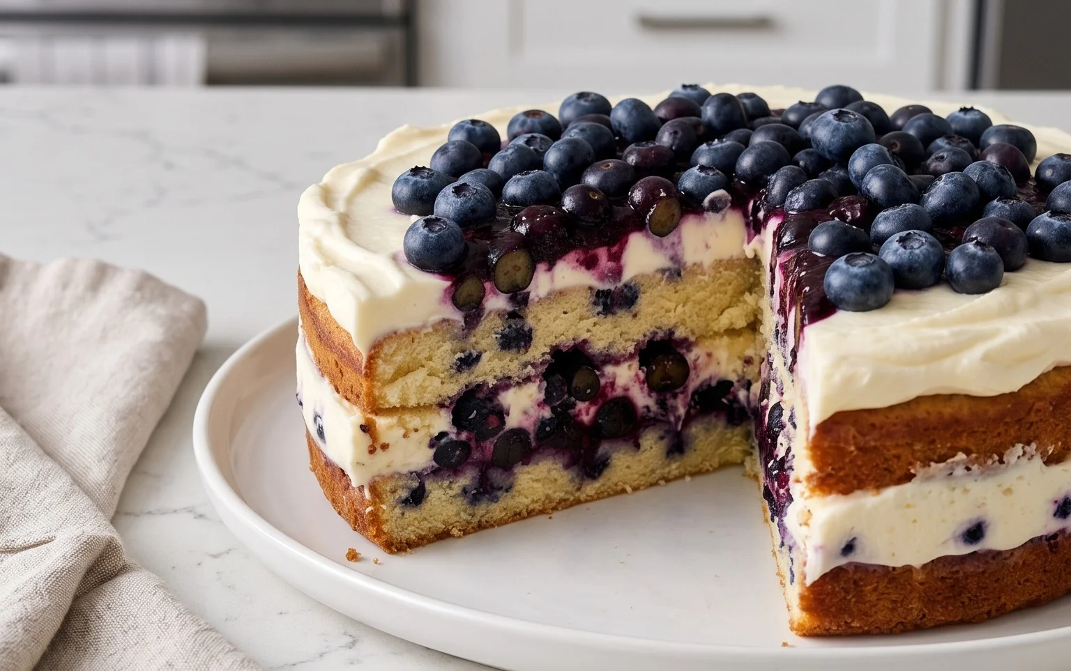 Nova Scotia Blueberry Cream Cake
