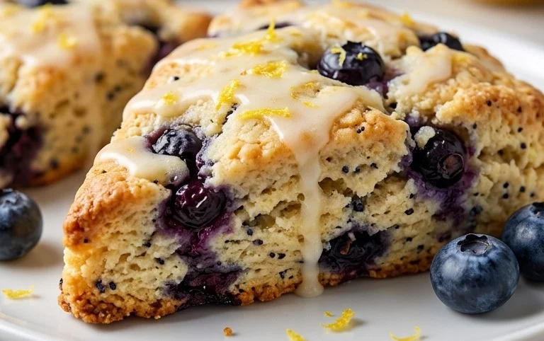 Almond Flour Lemon Blueberry Scones