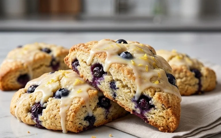 Almond Flour Lemon Blueberry Scones