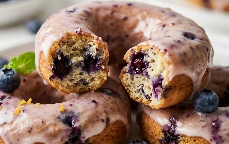 Wild Blueberry Cake Donuts