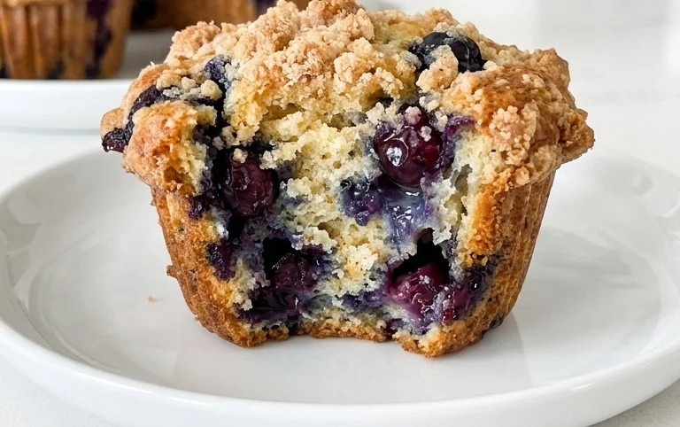 Sour Cream Blueberry Muffins