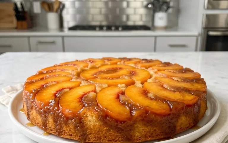 Peach Upside-Down Cake Recipe
