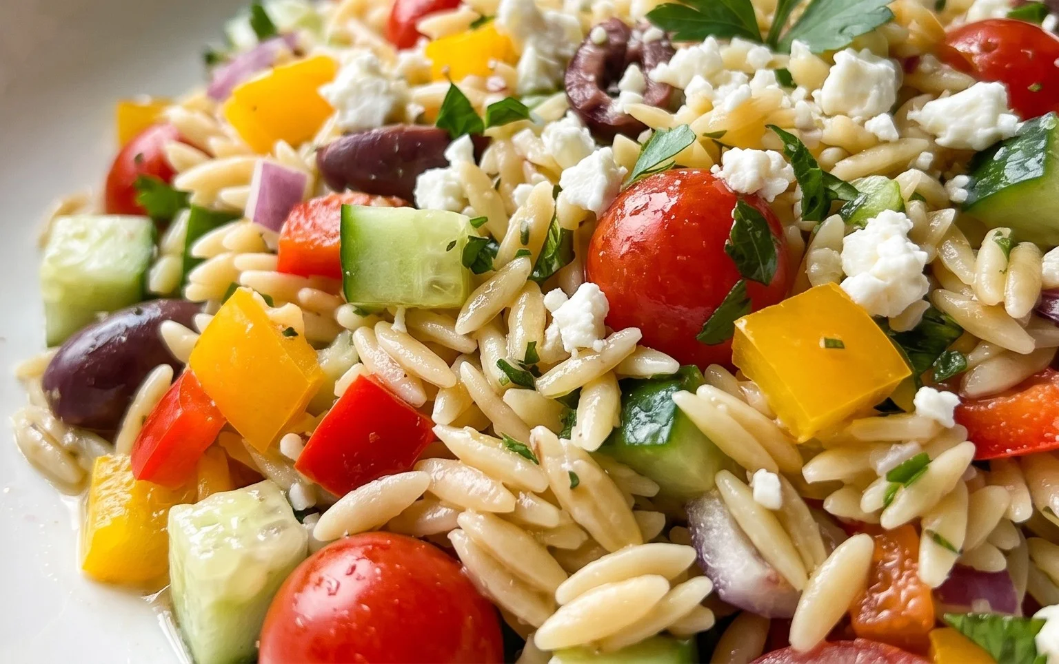 Rainbow Orzo Salad