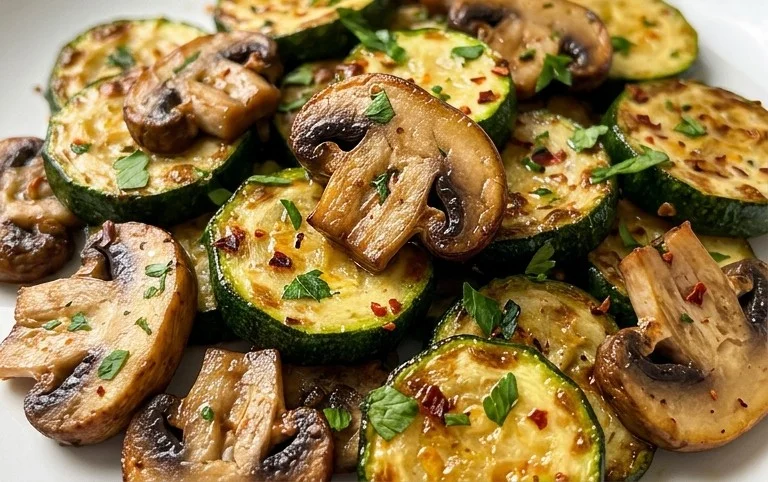 Skillet Zucchini and Mushrooms
