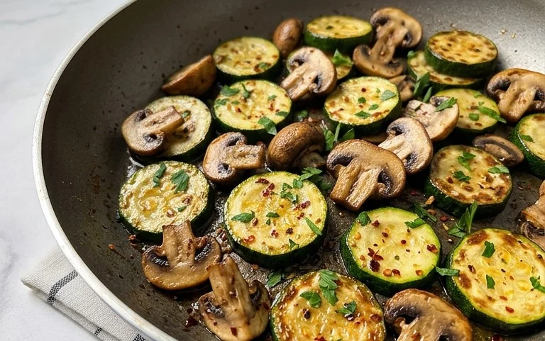 Skillet Zucchini and Mushrooms