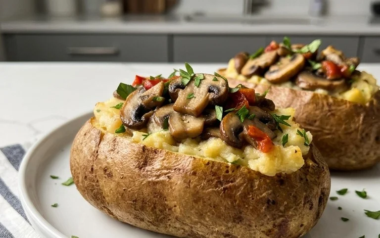 The Ultimate Stuffed Baked Potatoes with Mushrooms