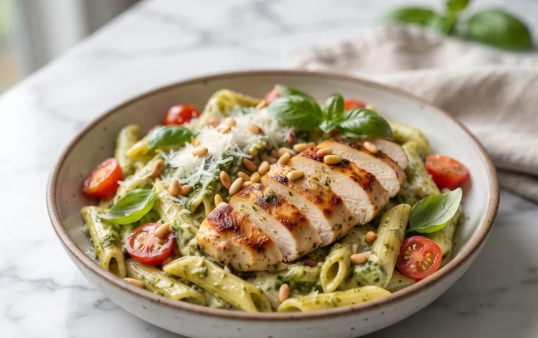 Creamy Chicken Pesto Pasta