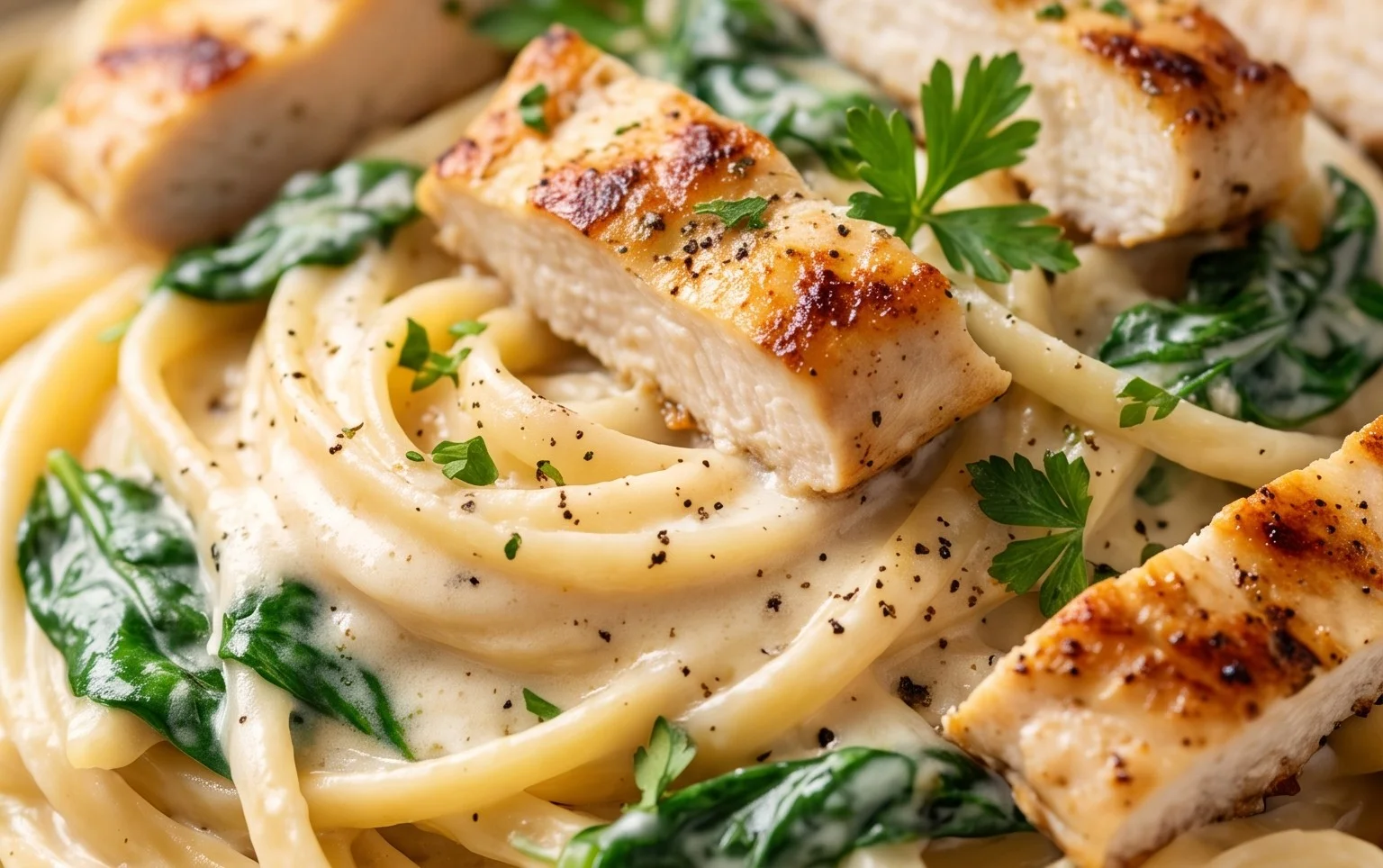 Low Calorie Chicken Alfredo