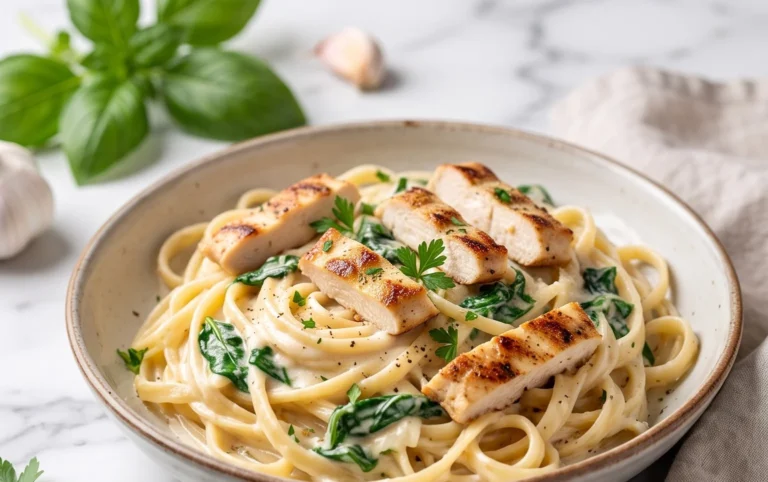Low Calorie Chicken Alfredo