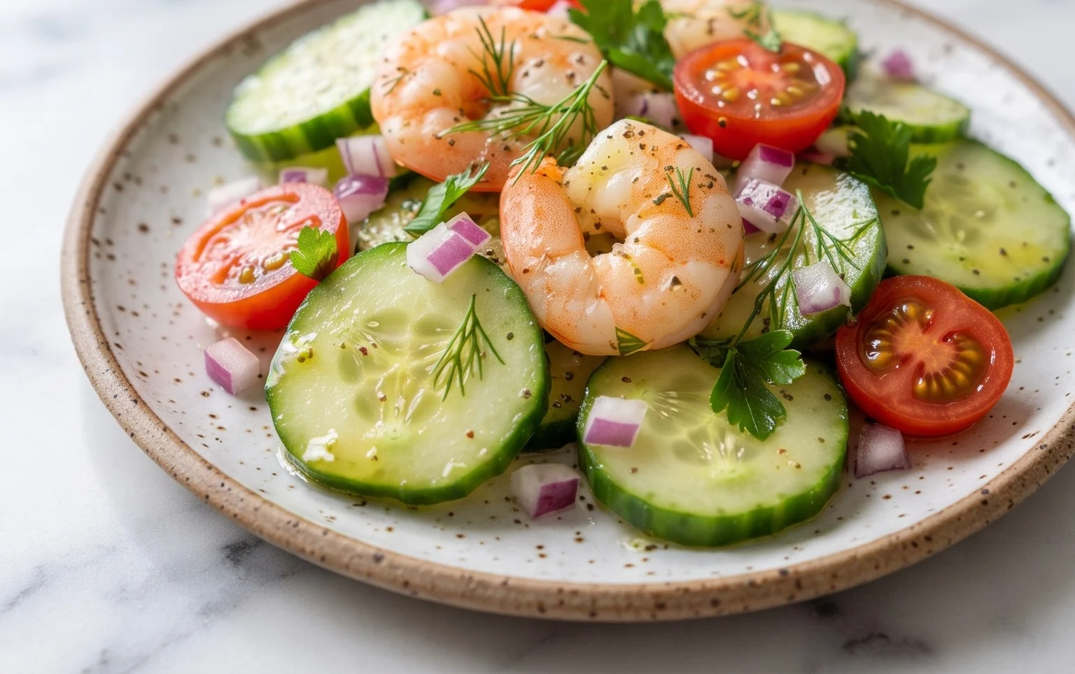 Cucumber Shrimp Salad