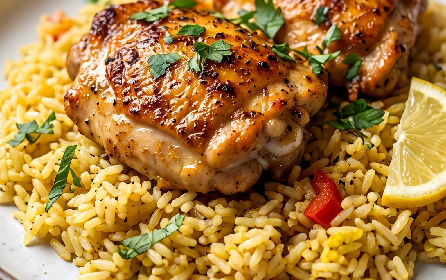 Greek Chicken and Lemon Rice (30 Minutes, One-Pot)