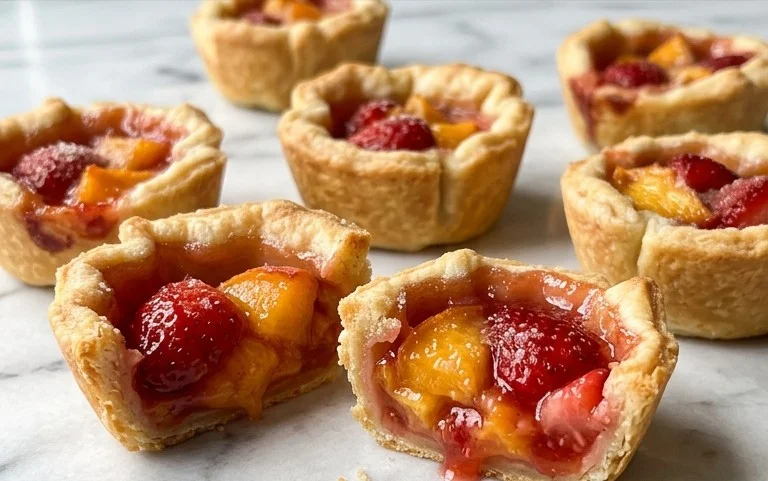 Strawberry Peach Pie Bites