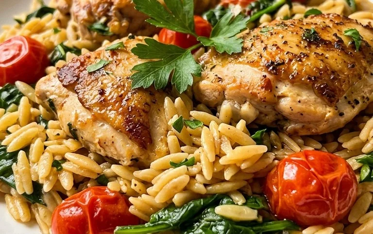 Chicken Orzo (30-Minutes, One-Pan)