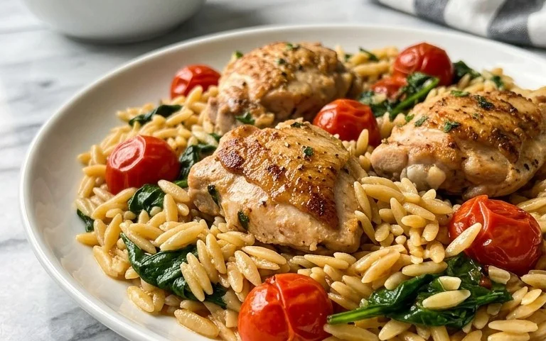 Chicken Orzo (30-Minutes, One-Pan)