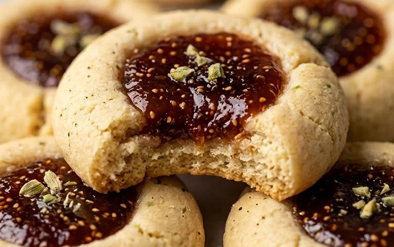 Cardamom Fig Thumbprint Cookies