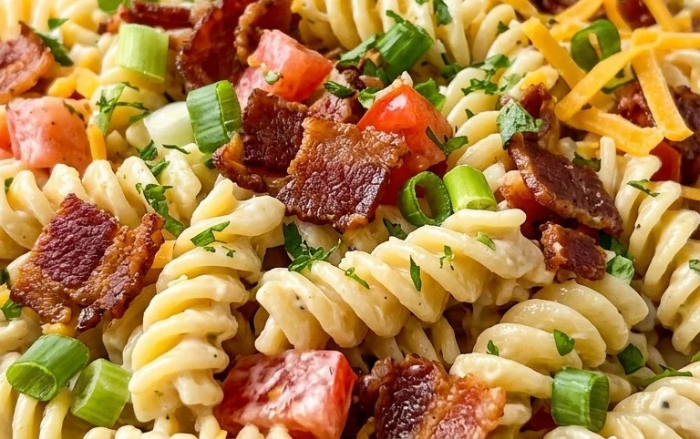 Beef Bacon Ranch Pasta Salad