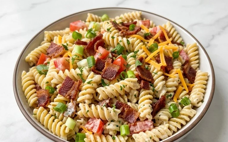 Beef Bacon Ranch Pasta Salad