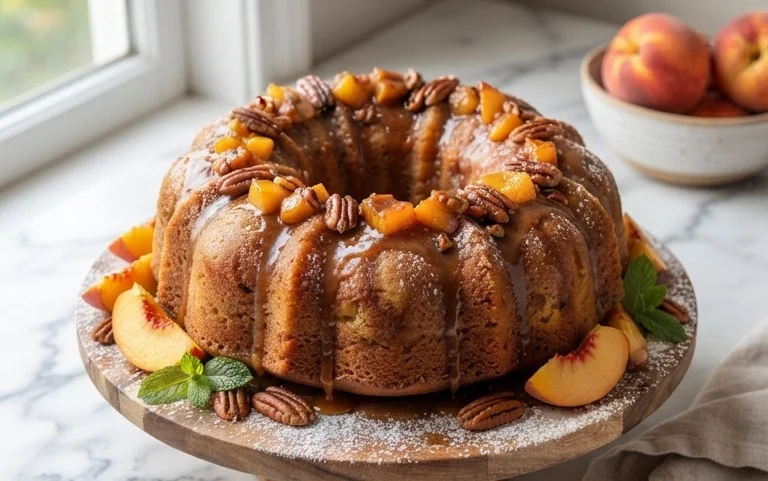 Brown Sugar Peach Cake