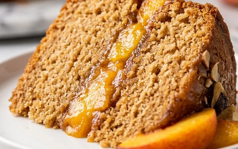 Brown Sugar Layer Cake with Peach Filling