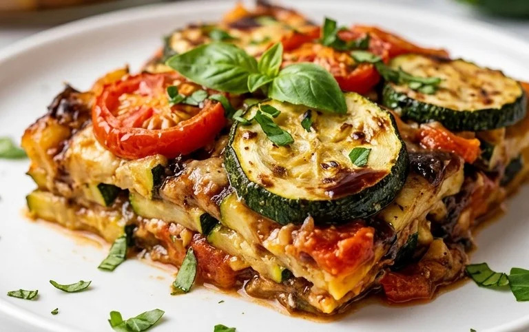 Balsamic Zucchini Tomato Bake