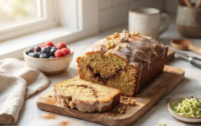 Moist and Delicious Cinnamon Swirl Zucchini Bread