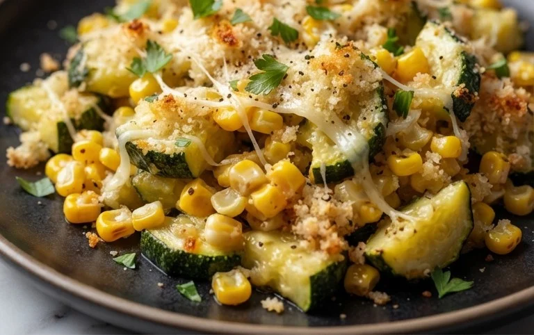 Zucchini Corn Parmesan Bake Recipe