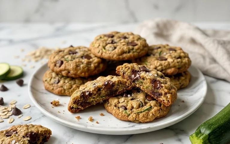Homemade Zucchini-Oat Chocolate Chip Cookies
