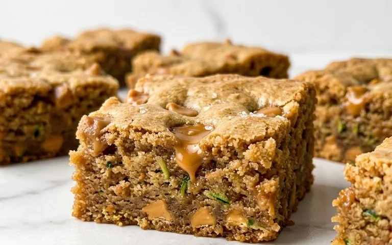 Chewy Butterscotch Zucchini Blondies