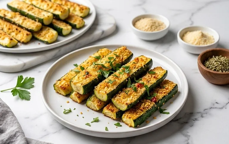 Baked Zucchini Sticks (Oven or Air Fryer)