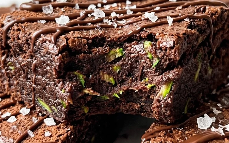 Fudgy Dark Chocolate Zucchini Brownies Recipe