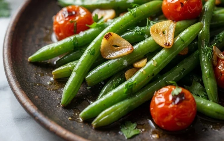 Sautéed Green Beans Recipe with Garlic