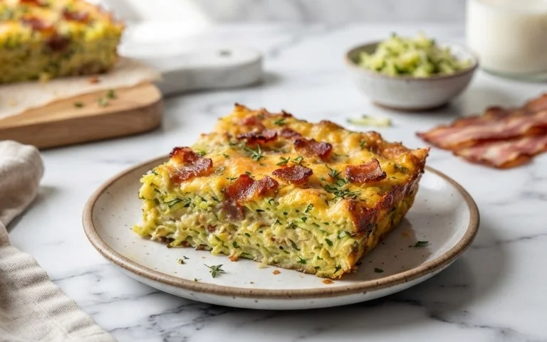 Zucchini and Beef Bacon Slice