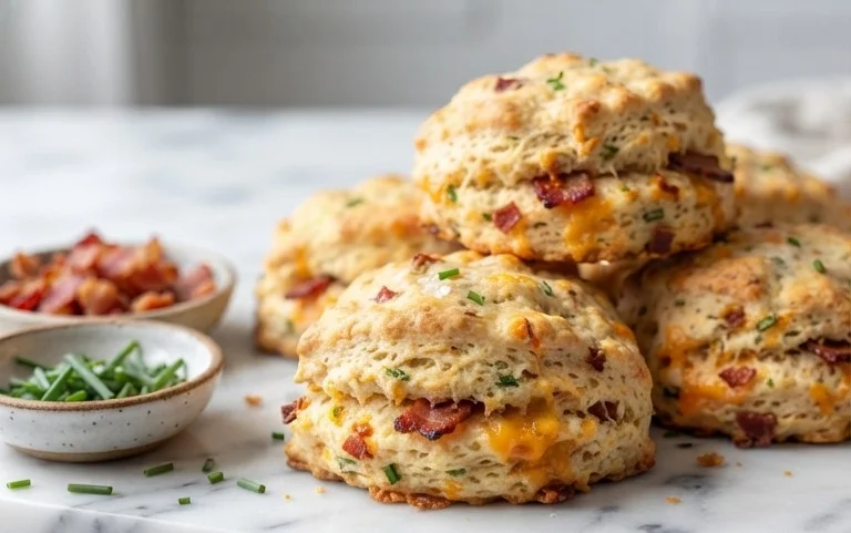 Beef Bacon Cheddar and Chive Scones