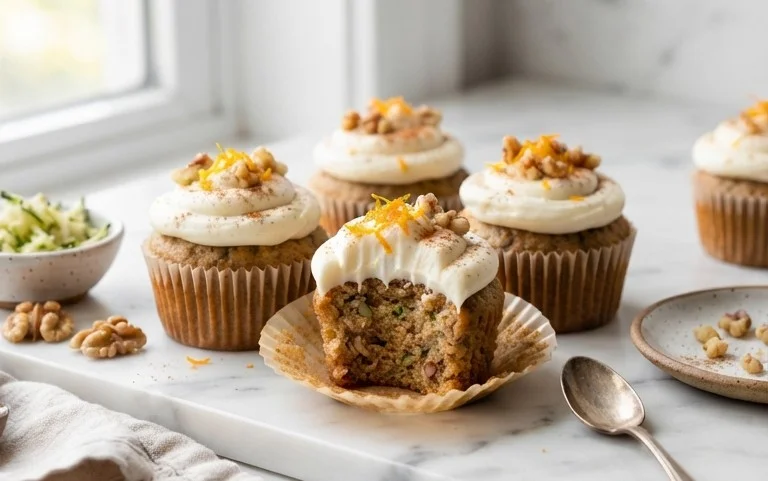 Zucchini Cupcakes with Cream Cheese Frosting