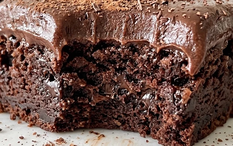 Zucchini Brownies with 1 minute Frosting!