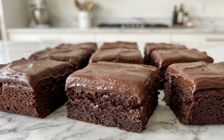 Zucchini Brownies with 1 minute Frosting!